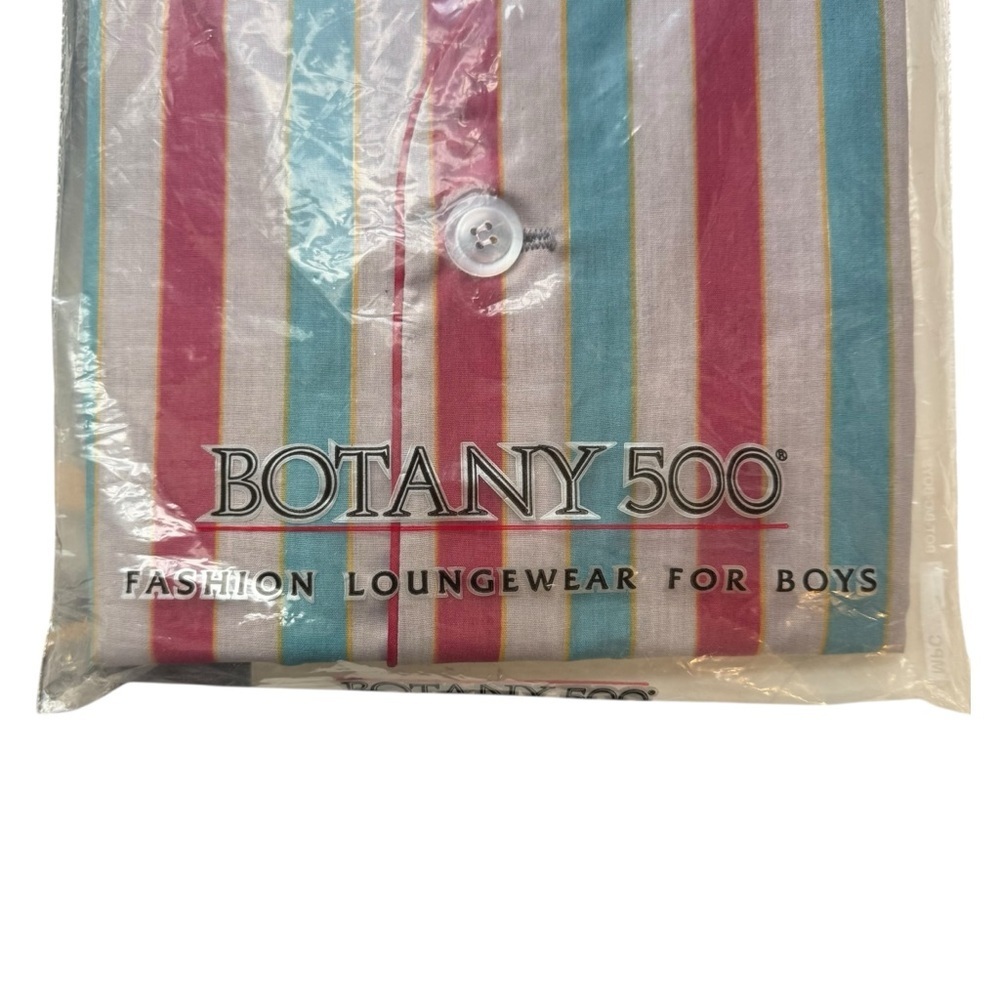 Vintage Botany 500 Boy 2 Piece Pajama Set Size 16 NWT Short Sleeve Pants Striped - Picture 3 of 12